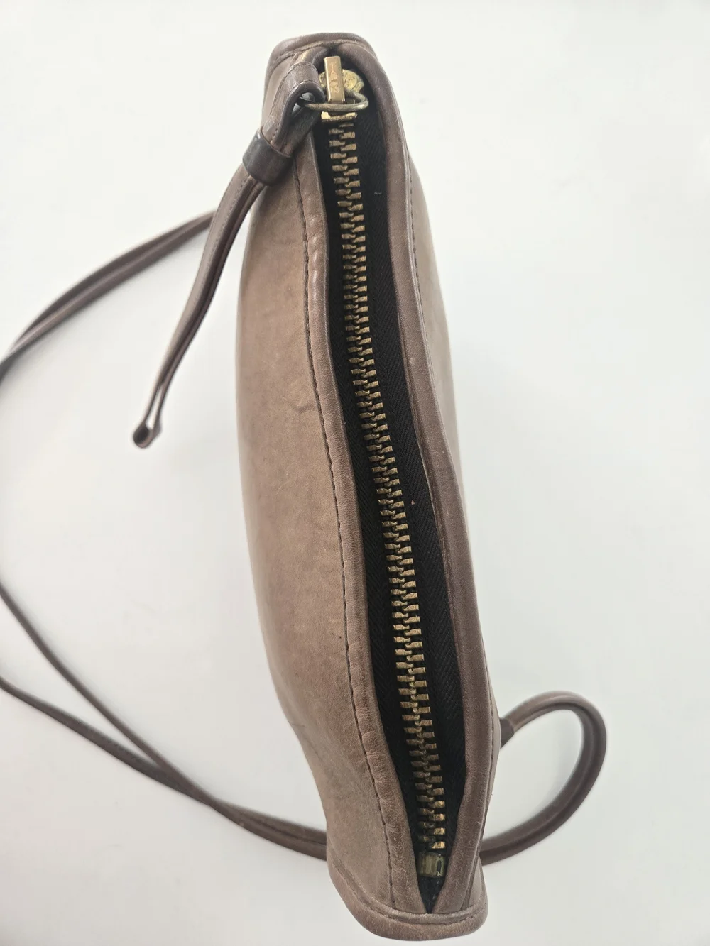 Coach Bonnie Cashin Vintage Small Brown Leather Shoulder Bag Distressed